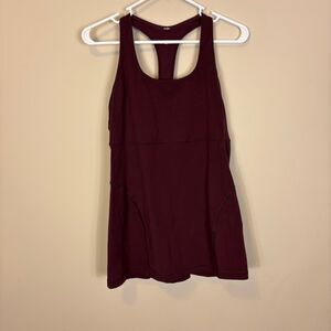 Lululemon Dark Maroon Racerback Athletic Tank Top Size 12